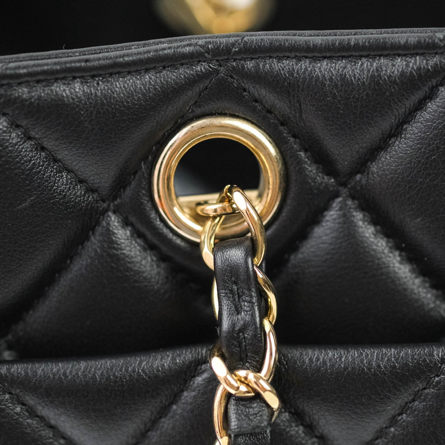 Chanel Quilted Timeless Tote Black Calfskin Gold Hardware