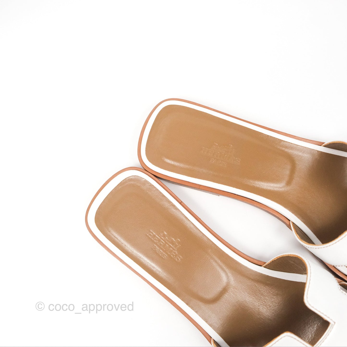 Hermès Oran Sandals in White Size 39