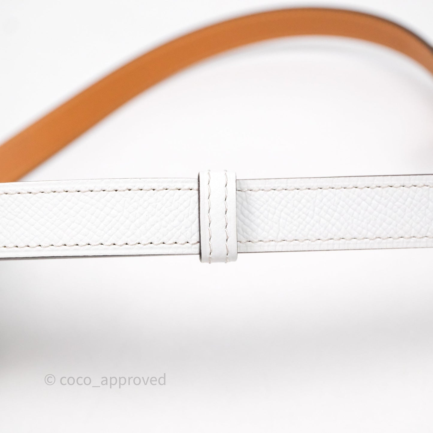 Hermès Kelly Buckle Belt Blanc Epsom Gold Hardware