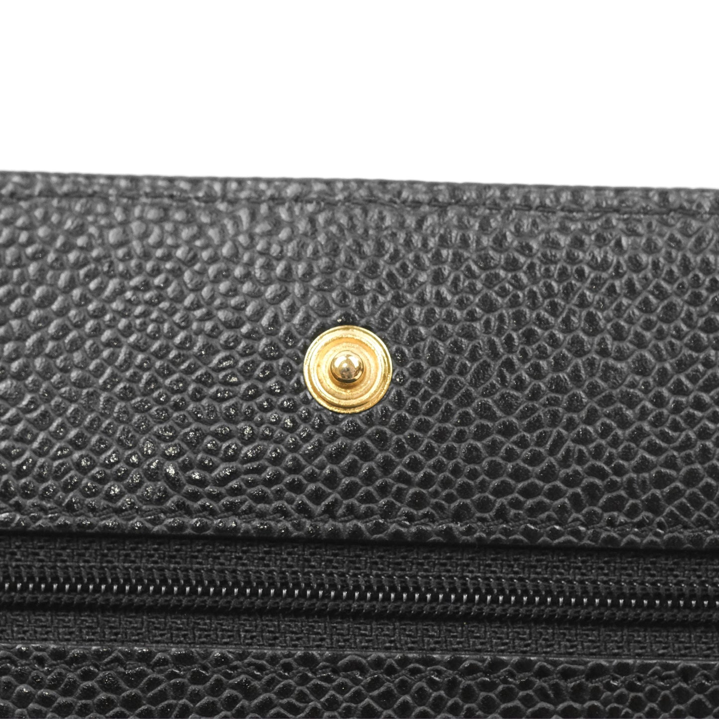 Chanel Quilted Classic Wallet On Chain WOC Black Caviar Gold Hardware
