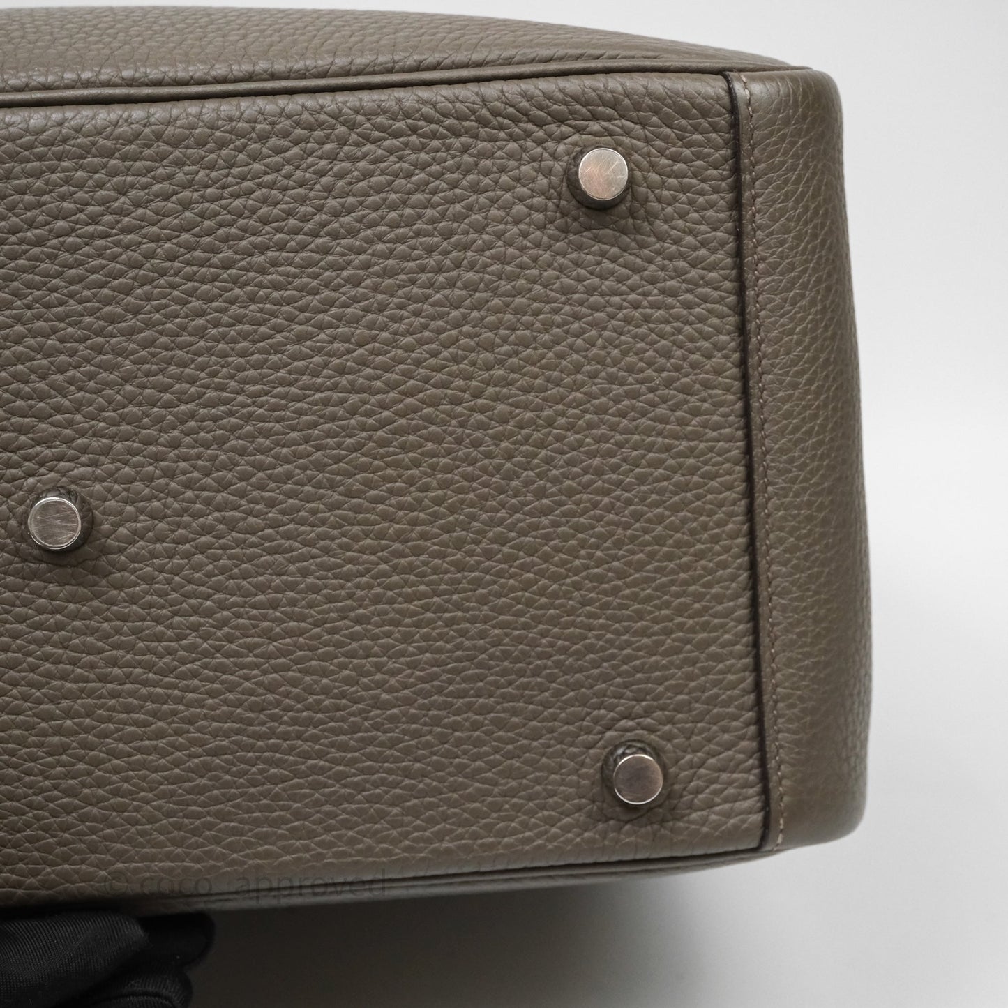 Hermès Lindy 30 Etain 8F Clemence Palladium Hardware
