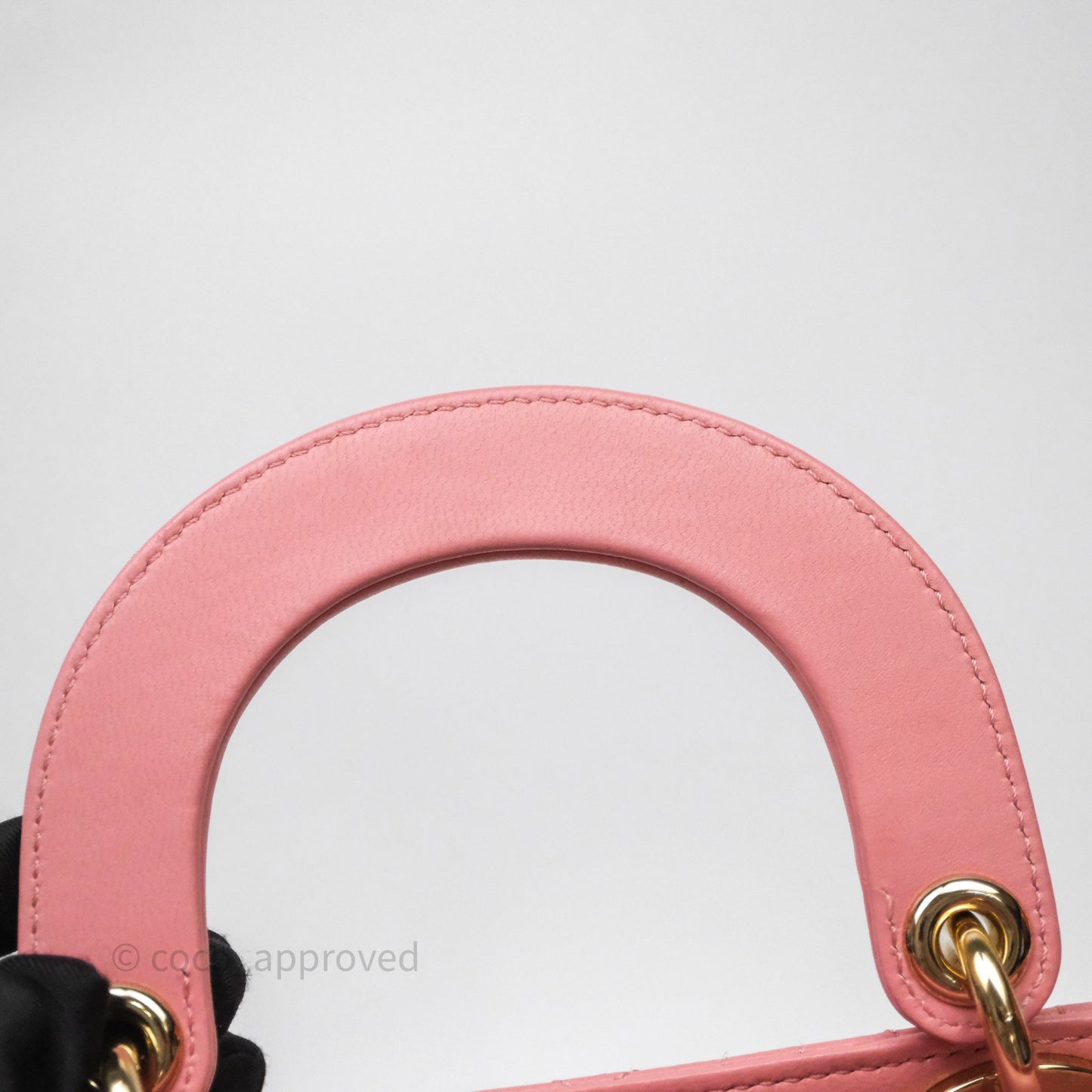 Christian Dior Mini Lady Dior My ABCDior Bag Pink Cannage Lambskin Gold Haardware