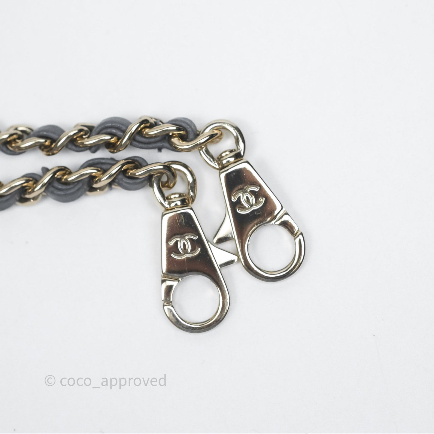 Chanel Small Coco Handle Quilted Grey Caviar Gold Hardware 23K