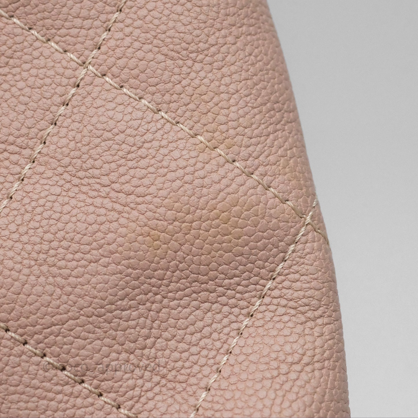 Chanel Quilted Tote Bag Pink Caviar Silver Hardware