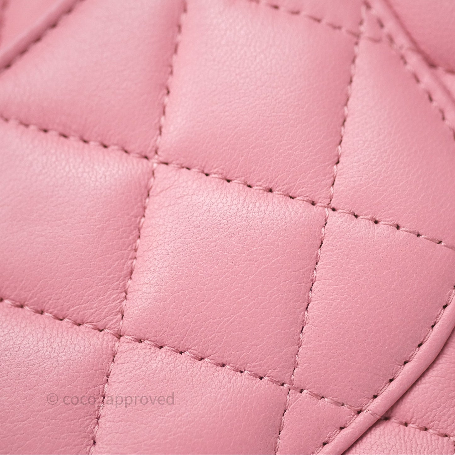 Chanel Mini Square Flap Quilted Pink Lambskin Gold Hardware