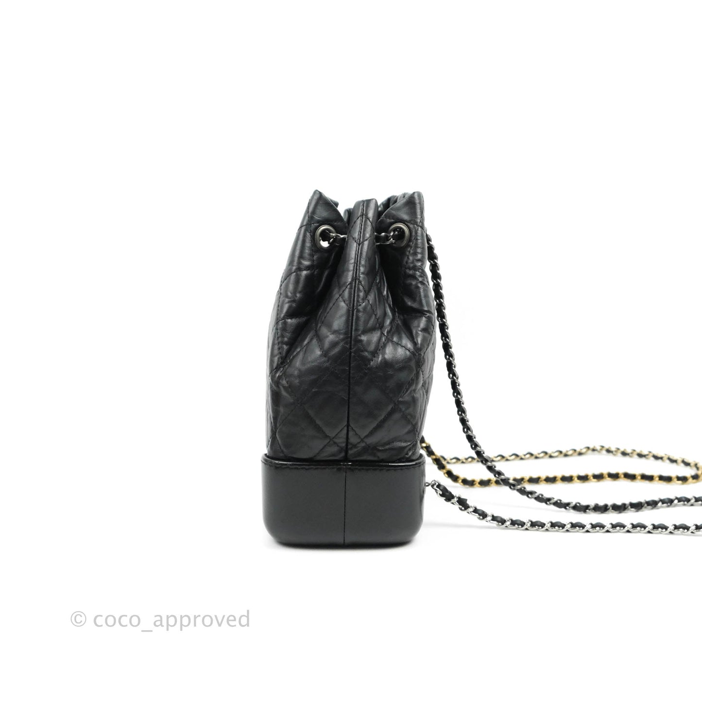 Chanel Small Gabrielle Backpack Black Aged Calfskin