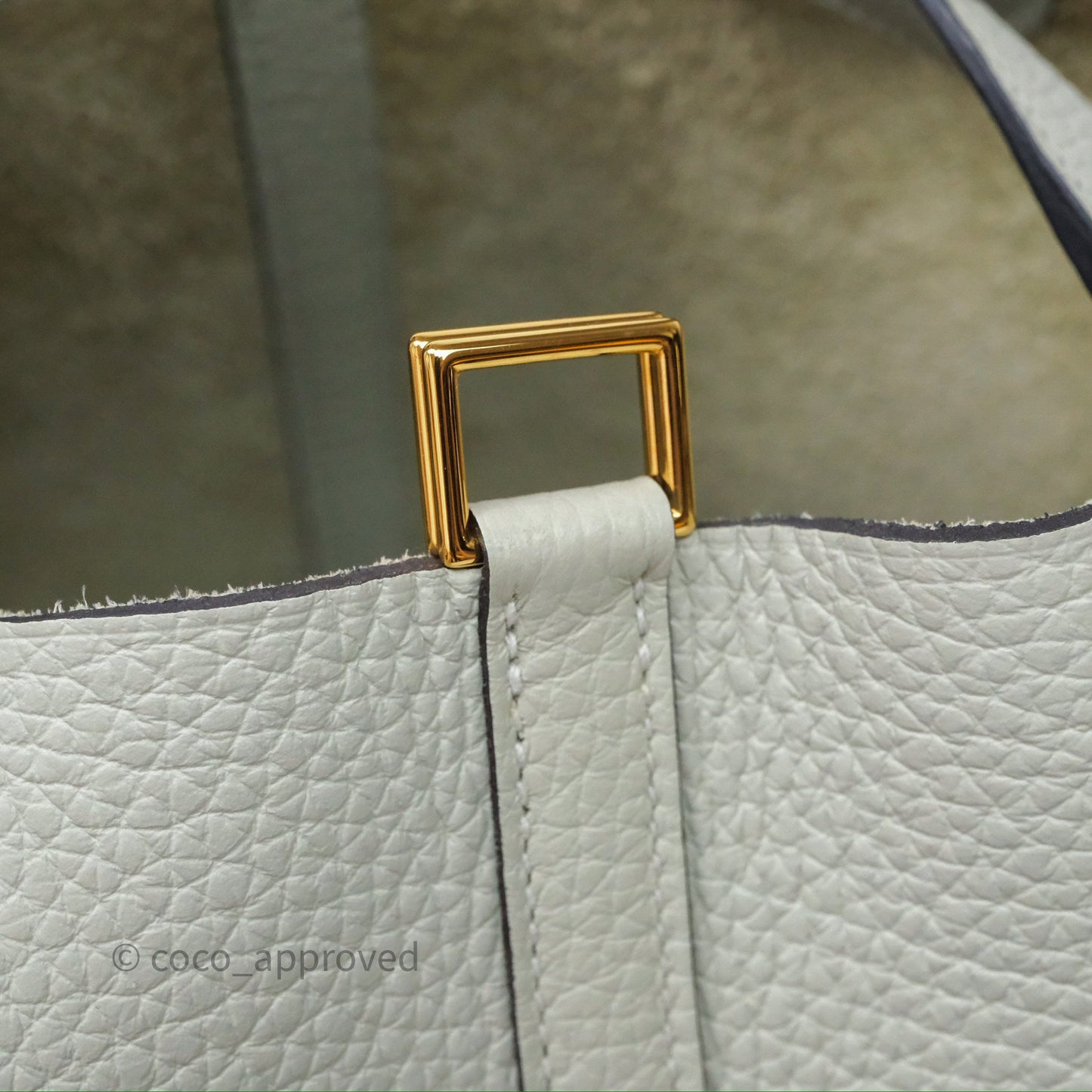 Hermès Picotin Lock 18 Gris Névé 0V Clemence Gold Hardware