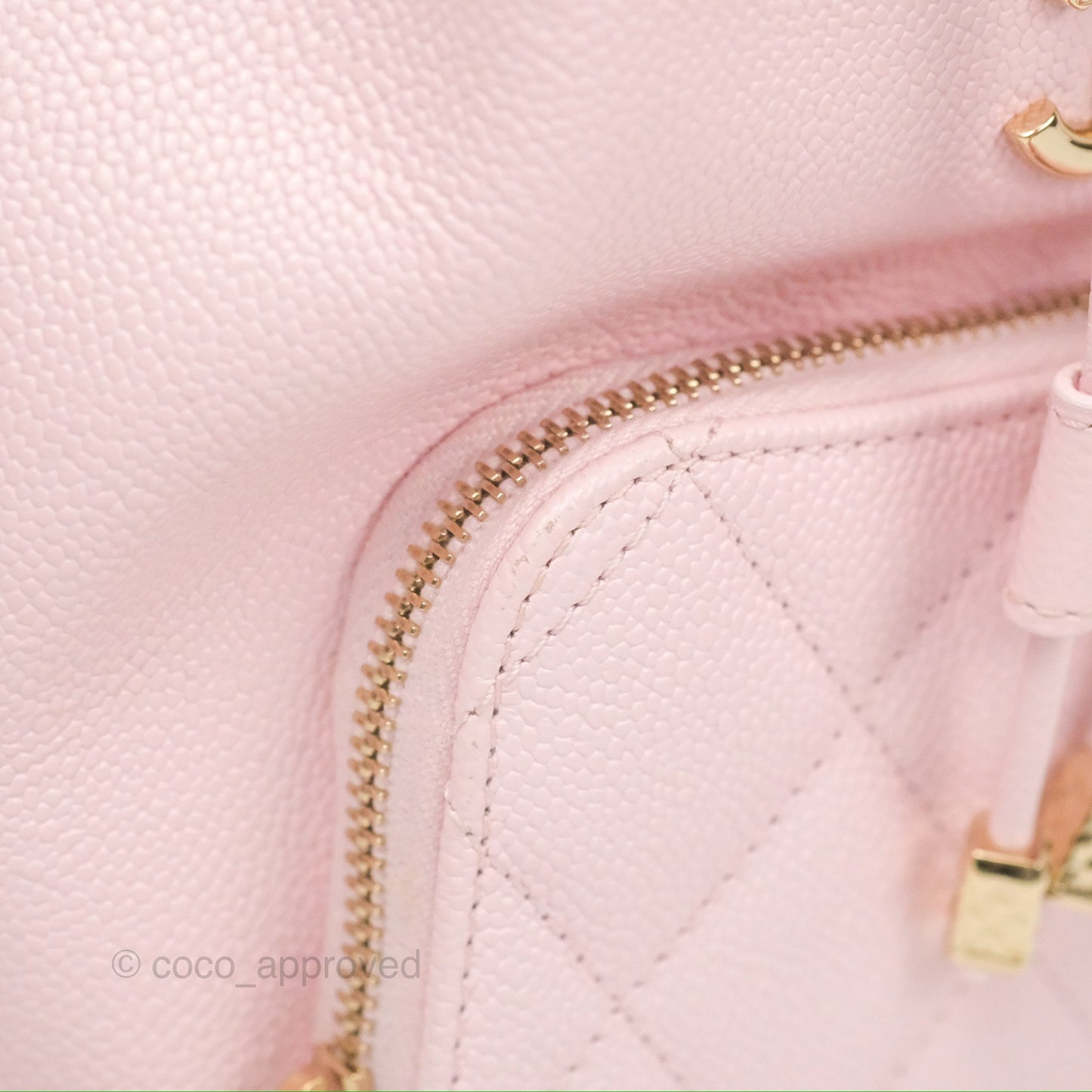 Chanel Business Affinity Drawstring Bucket Bag Light Pink Caviar Gold Hardware