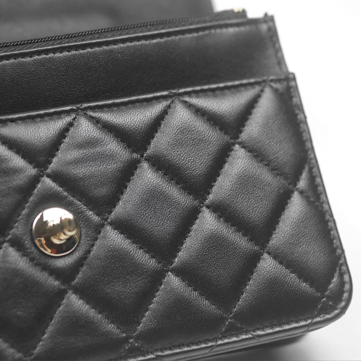 Chanel Camellia Handle WOC with Chain Black Lambskin 23K
