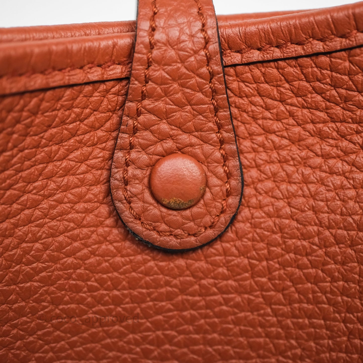 Hermès Mini Evelyne 16 Brick Clemence Gold Hardware