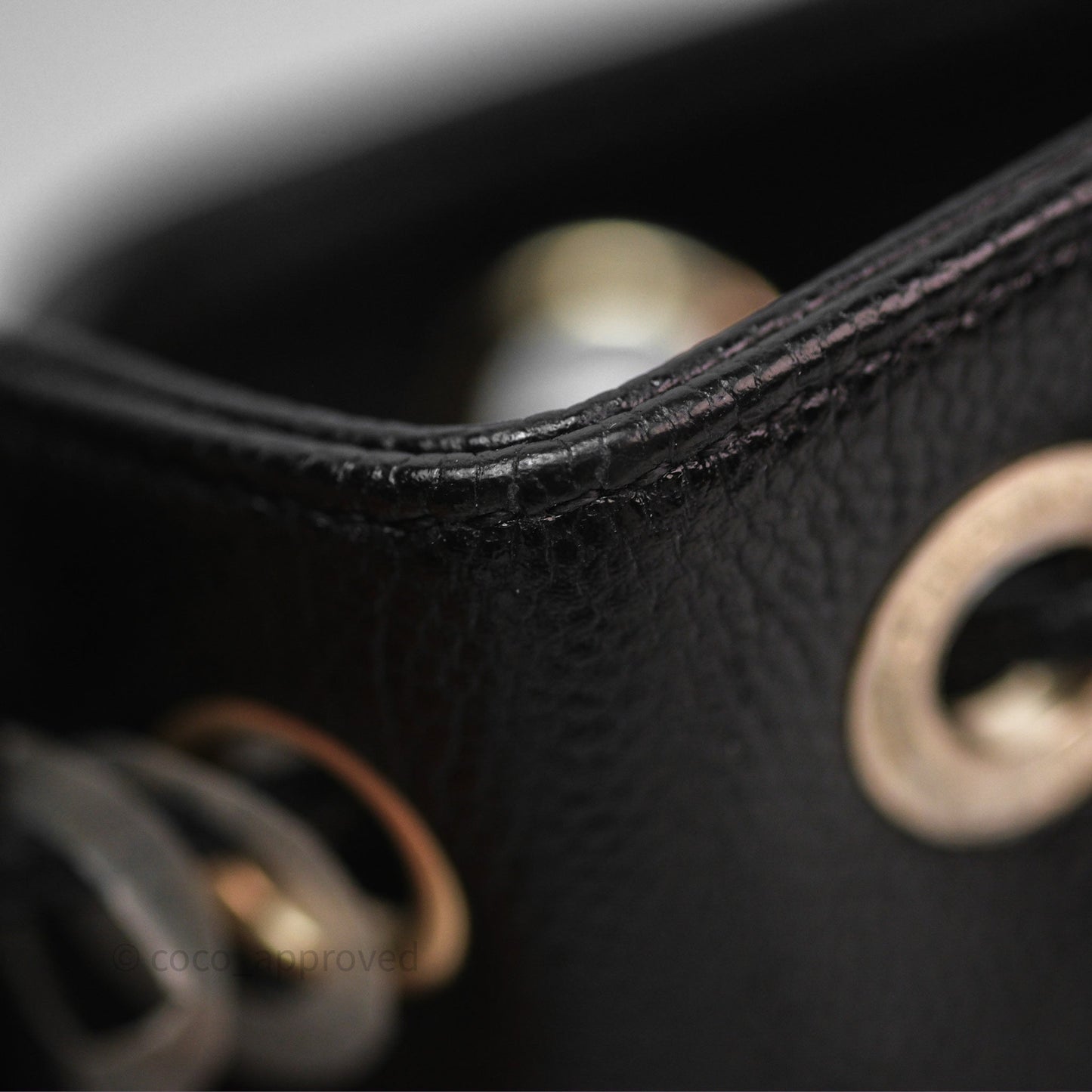 Chanel Business Affinity Drawstring Bucket Bag Black Caviar Gold Hardware