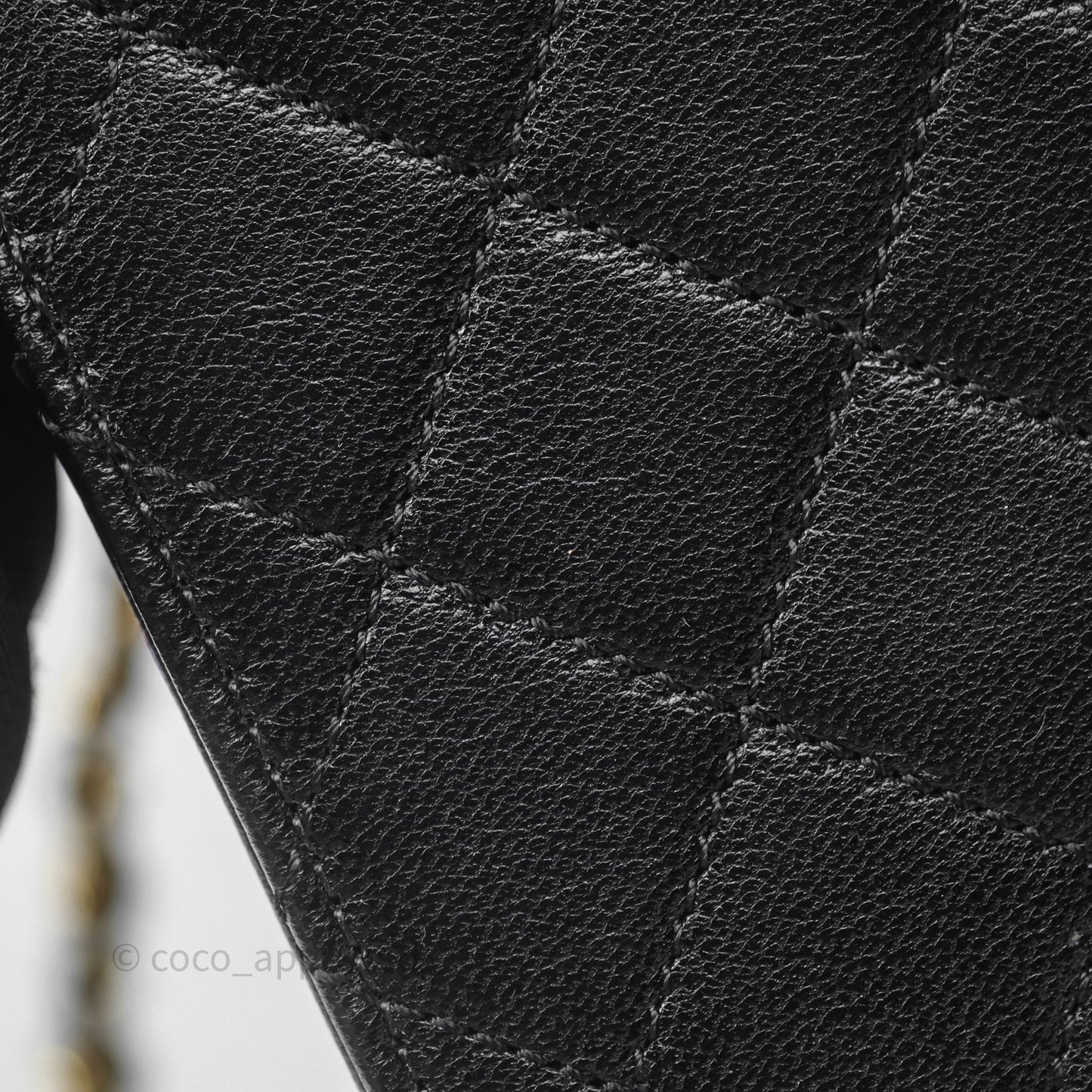 Chanel Quilted Chic Logo Pearls Flap Black Goatskin Aged Gold Hardware