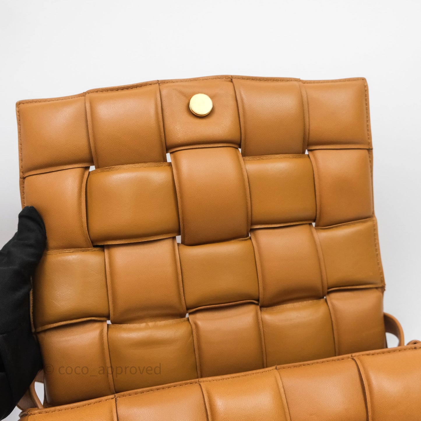Bottega Veneta Padded Cassette Camel Lambskin