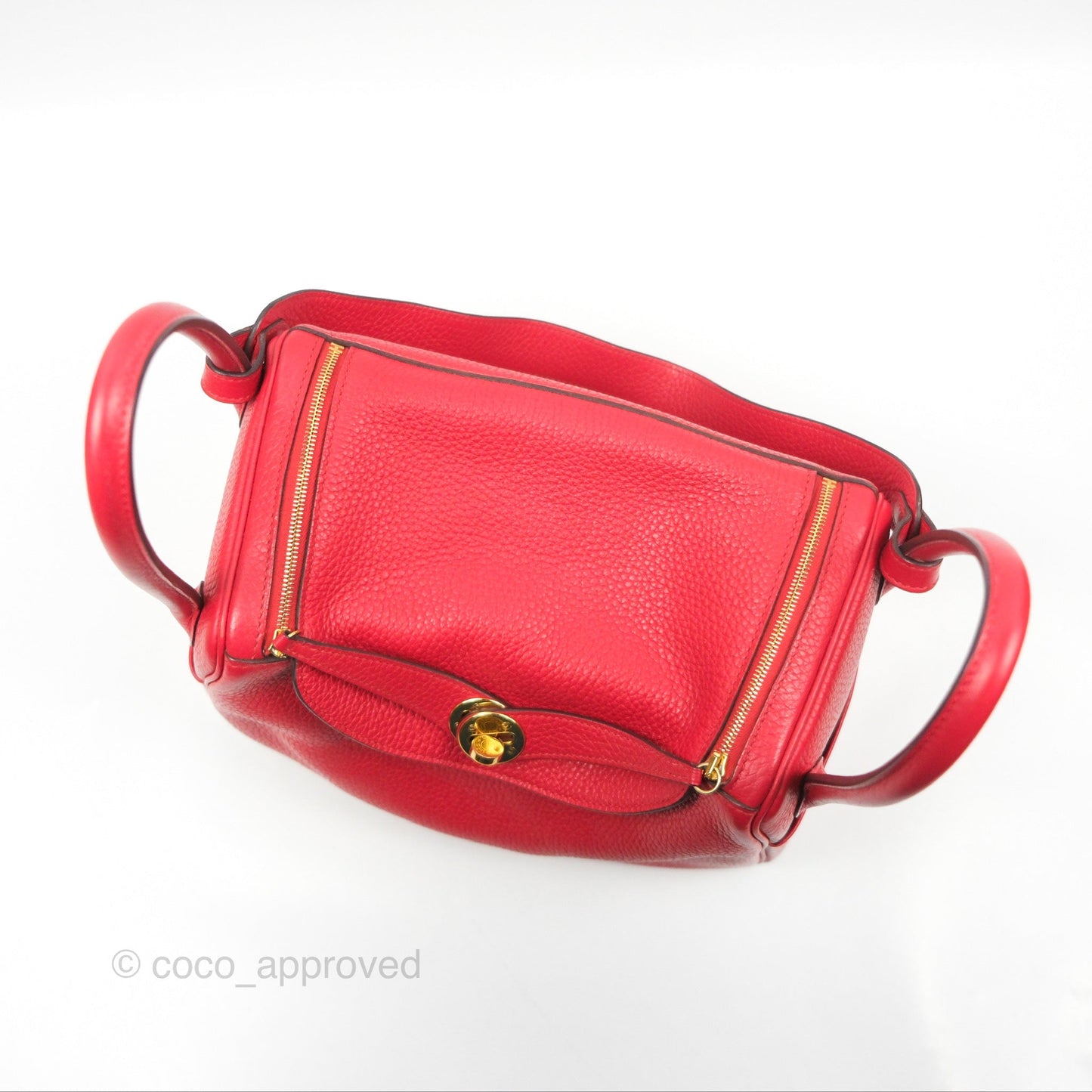 Hermès Lindy 26 Rouge Tomate Clemence Gold Hardware