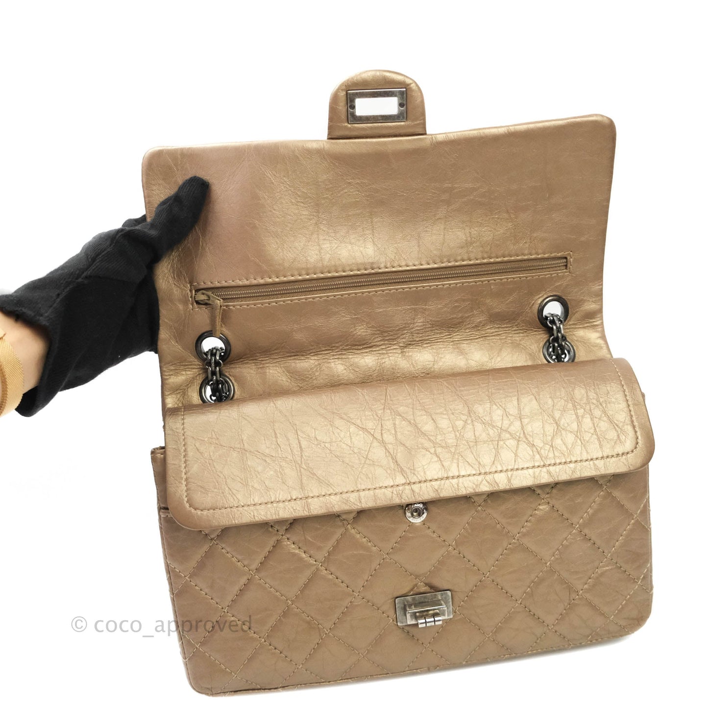Chanel Reissue 226 Copper Calfskin Ruthenium Hardware