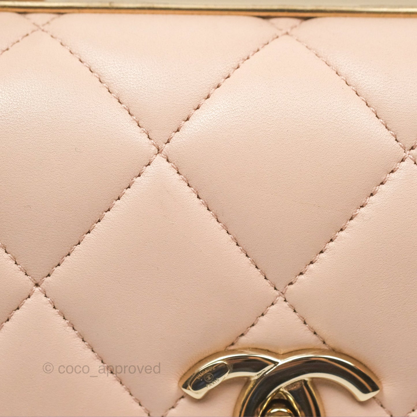 Chanel Trendy CC Small Beige Lambskin Gold Hardware