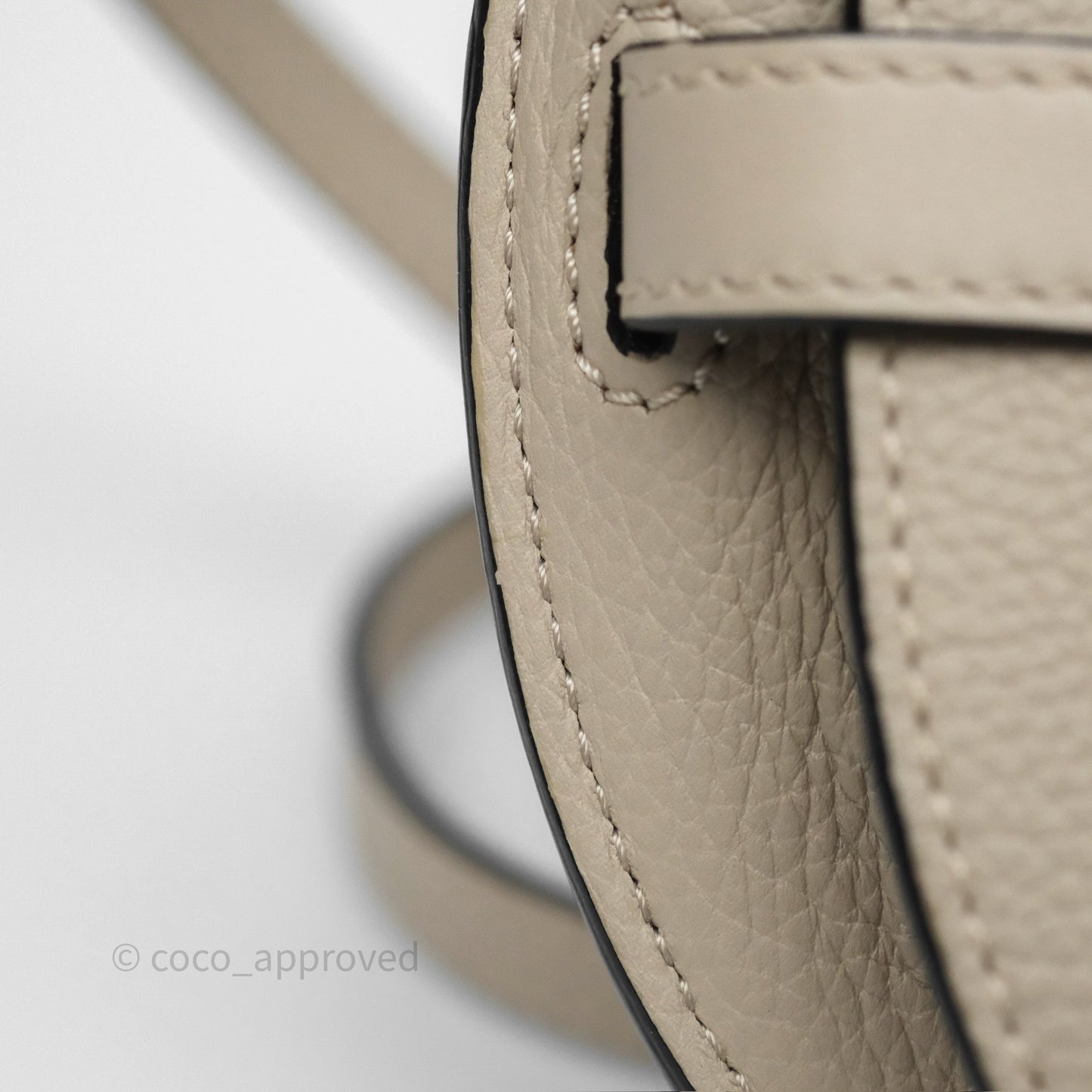 Loewe Mini Dual Gate Bag Sand Grain Calfskin