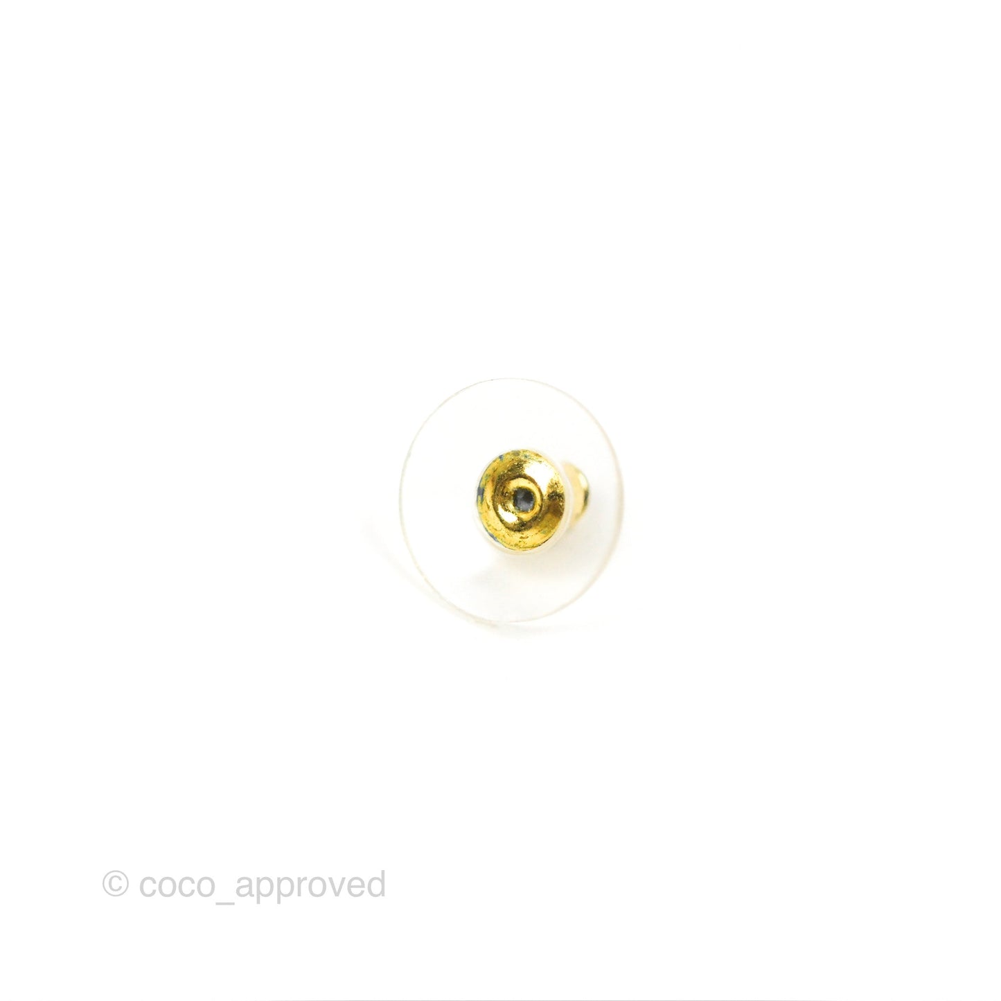 Chanel Lion CC Hoop Earrings Gold Tone 22A