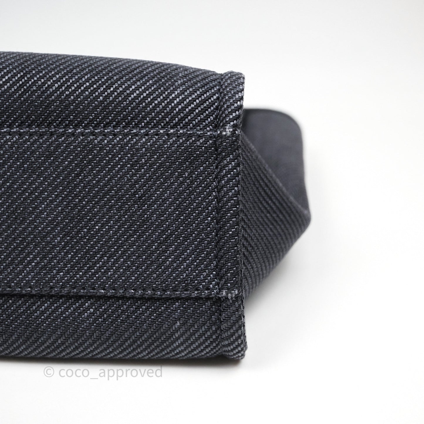 Chanel Medium Deauville Navy Canvas Gold Hardware