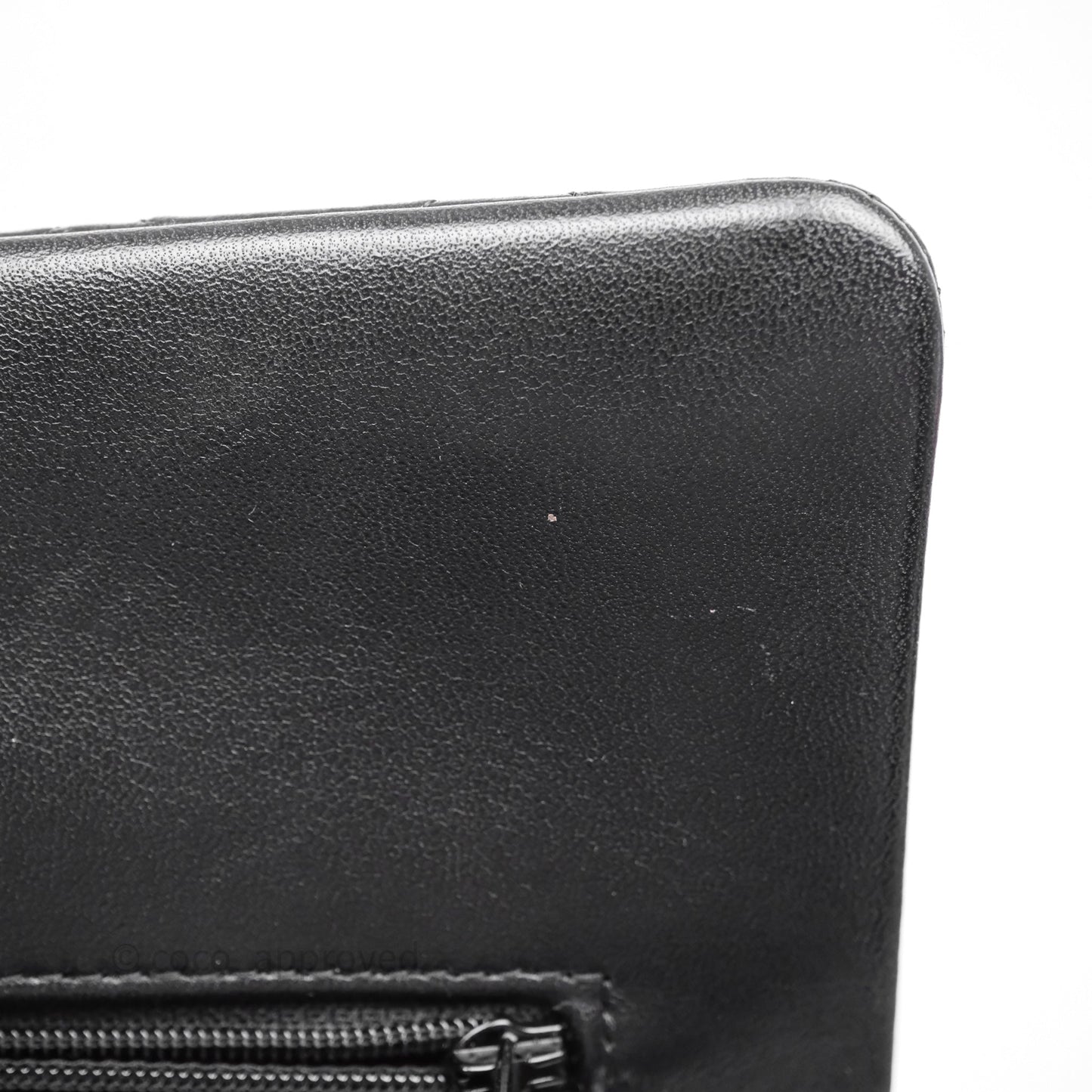 Chanel Classic M/L Medium Flap Quilted Black Lambskin Silver Hardware