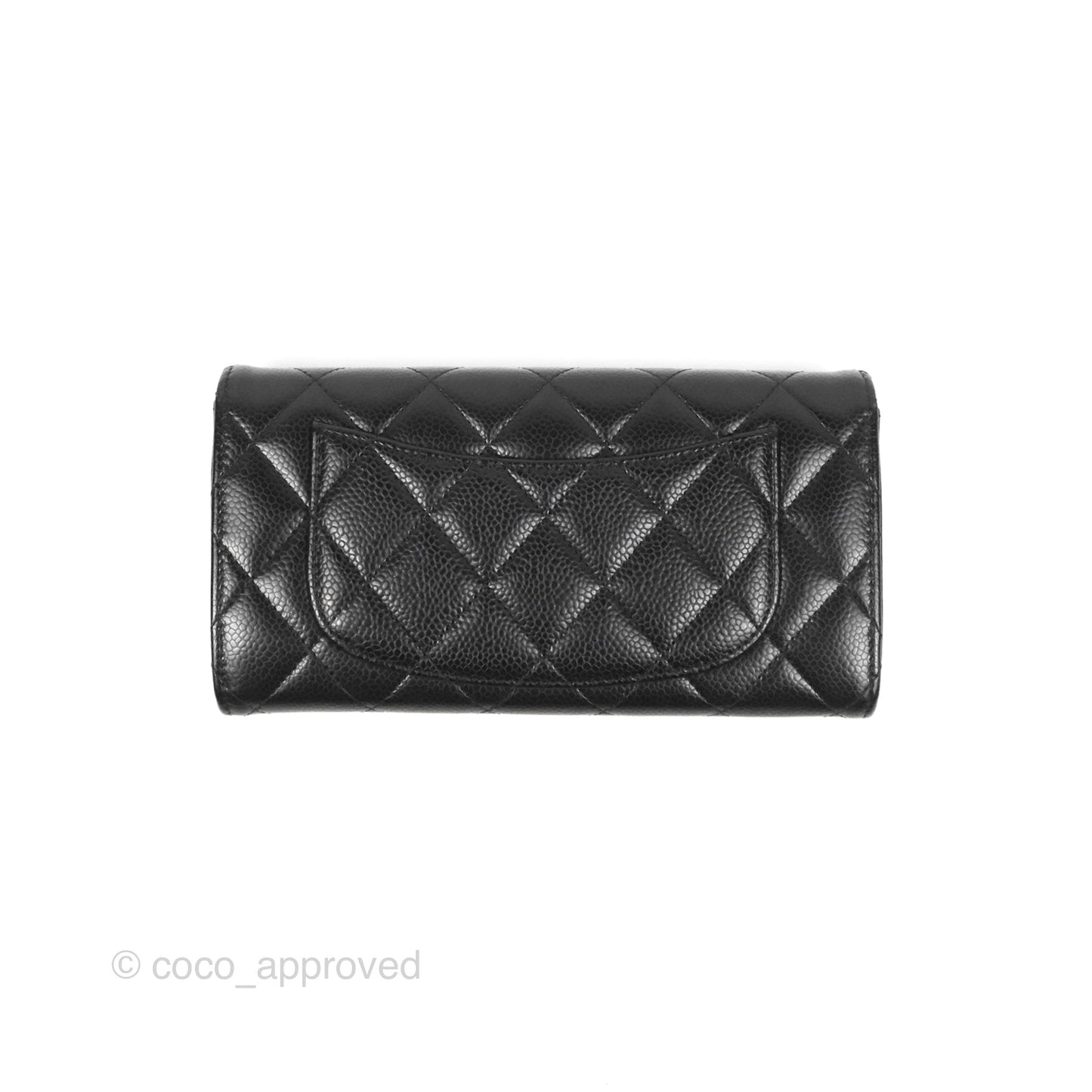 Chanel Quilted Classic Zip Long Wallet Black Caviar Gold Hardware