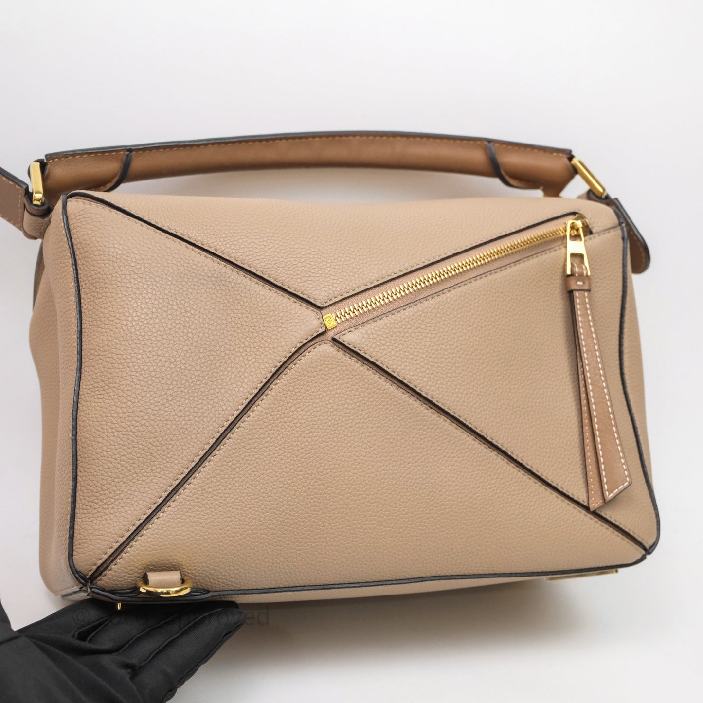 Loewe Medium Puzzle Bag Sand Mink Grained Calfskin
