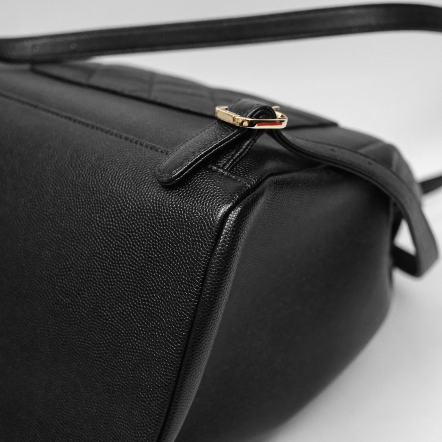 Chanel Quilted Business Affinity Backpack Black Caviar Gold Hardware