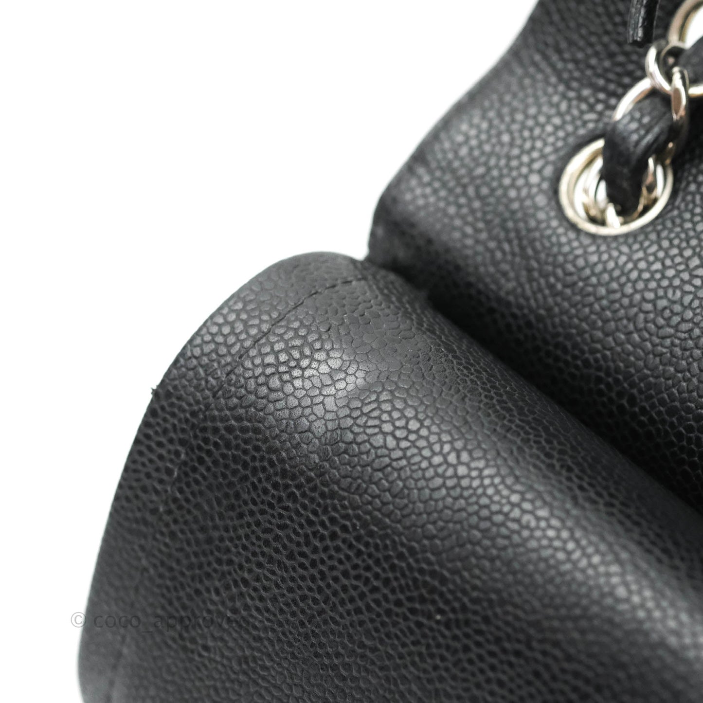 Chanel Quilted Jumbo Double Flap Black Caviar Silver Hardware⁣⁣