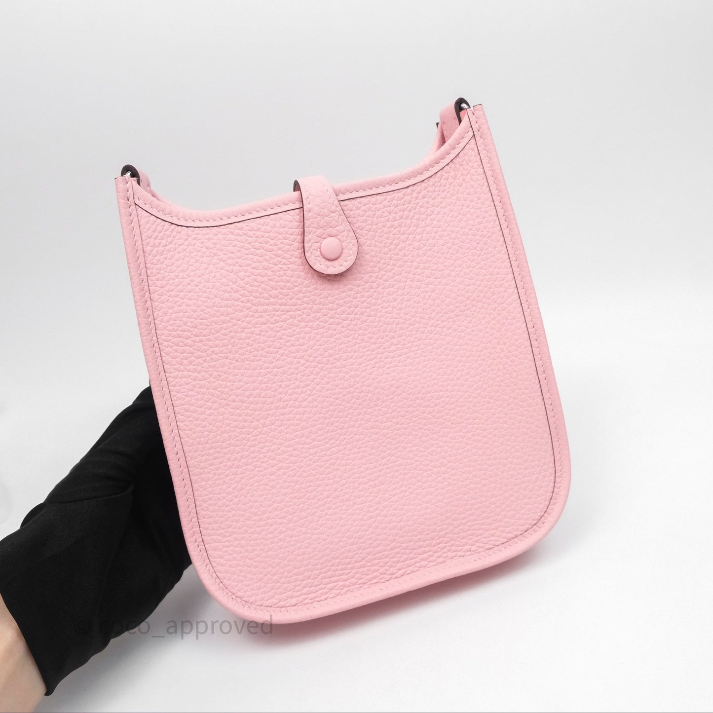Hermès Mini Evelyne 16 Sakura/Rose Clemence Palladium Hardware