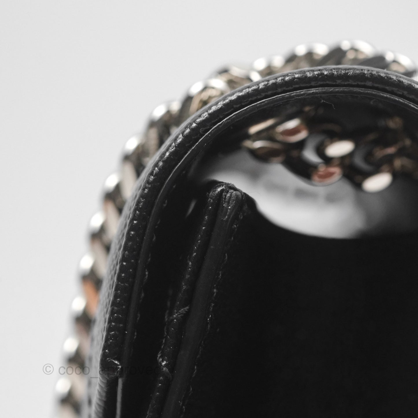 Saint Laurent Medium Envelope Black Caviar Silver Hardware