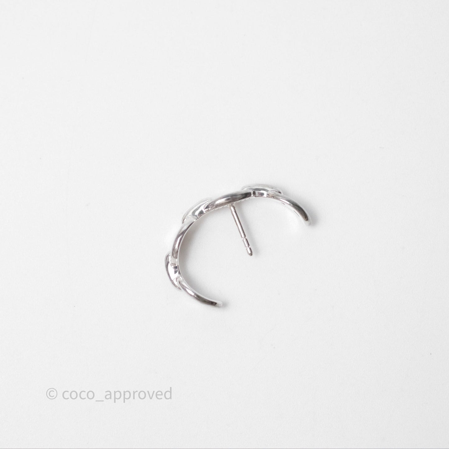 Hermès Chaine d'Ancre Enchainee Single Ear Climber Earrings Silver 925