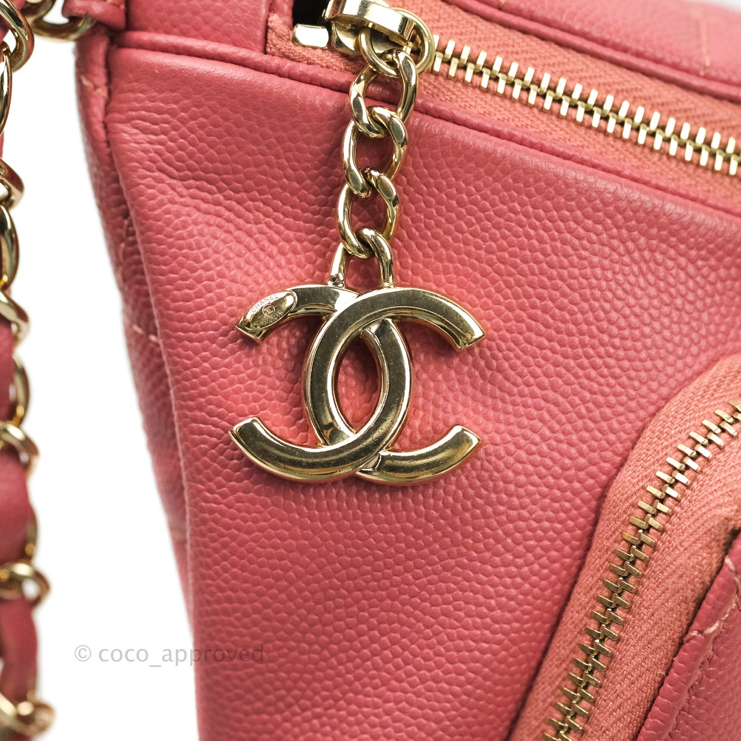 Chanel Quilted Business Affinity Waist Belt Bag Pink Caviar Gold Hardware