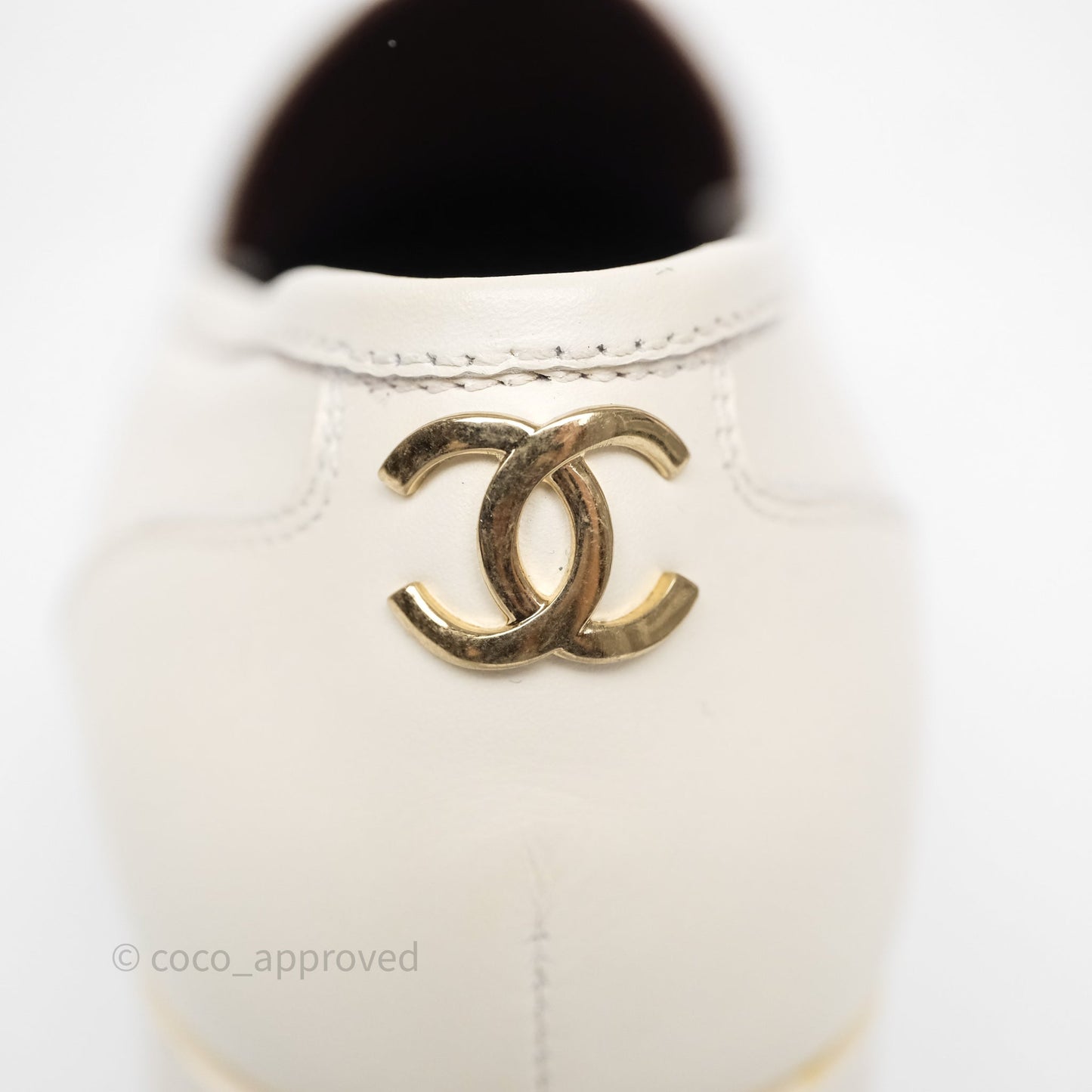 Chanel Chain White Calfskin Loafers Size 36