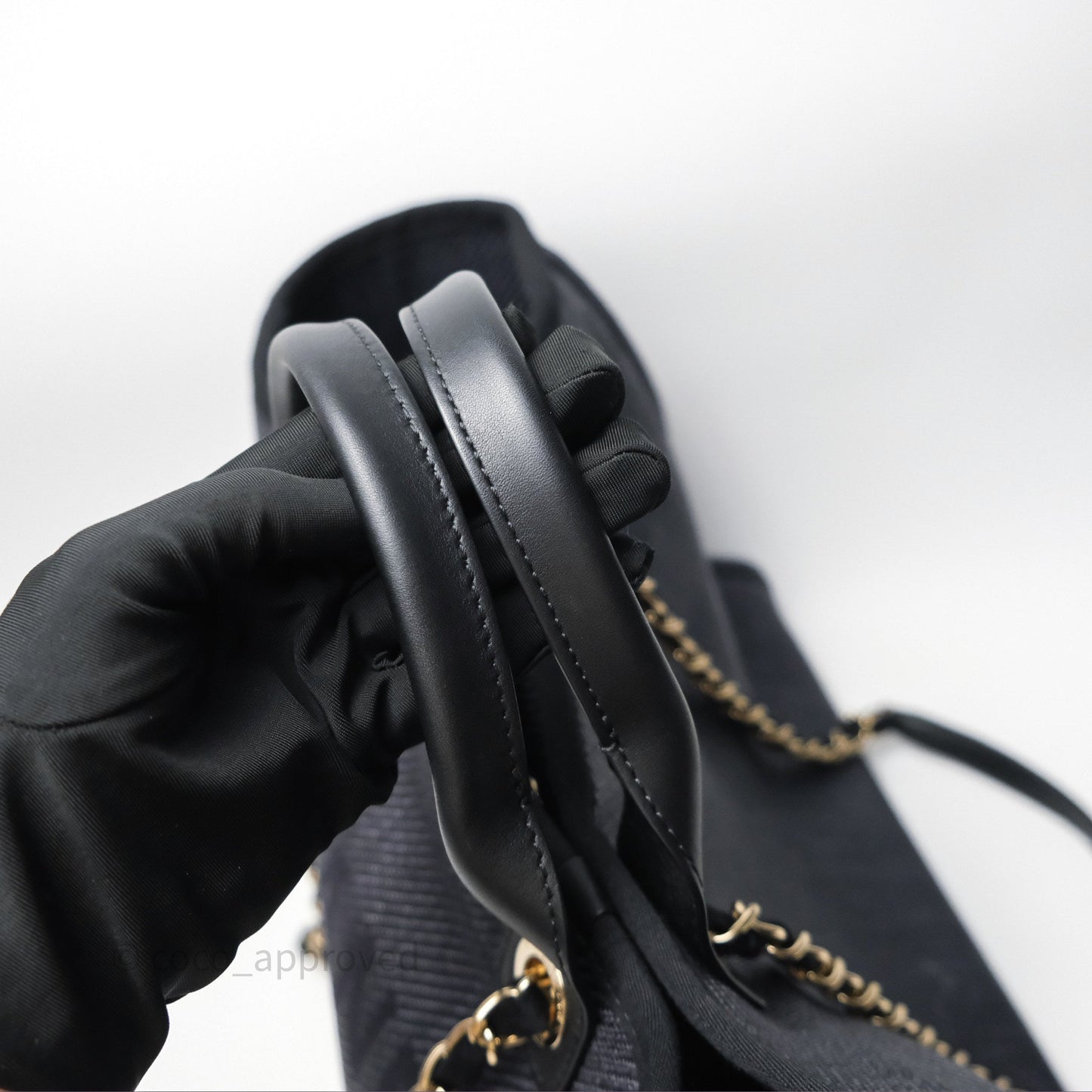 Chanel Canvas Deauville Large Tote Navy Gold Hardware