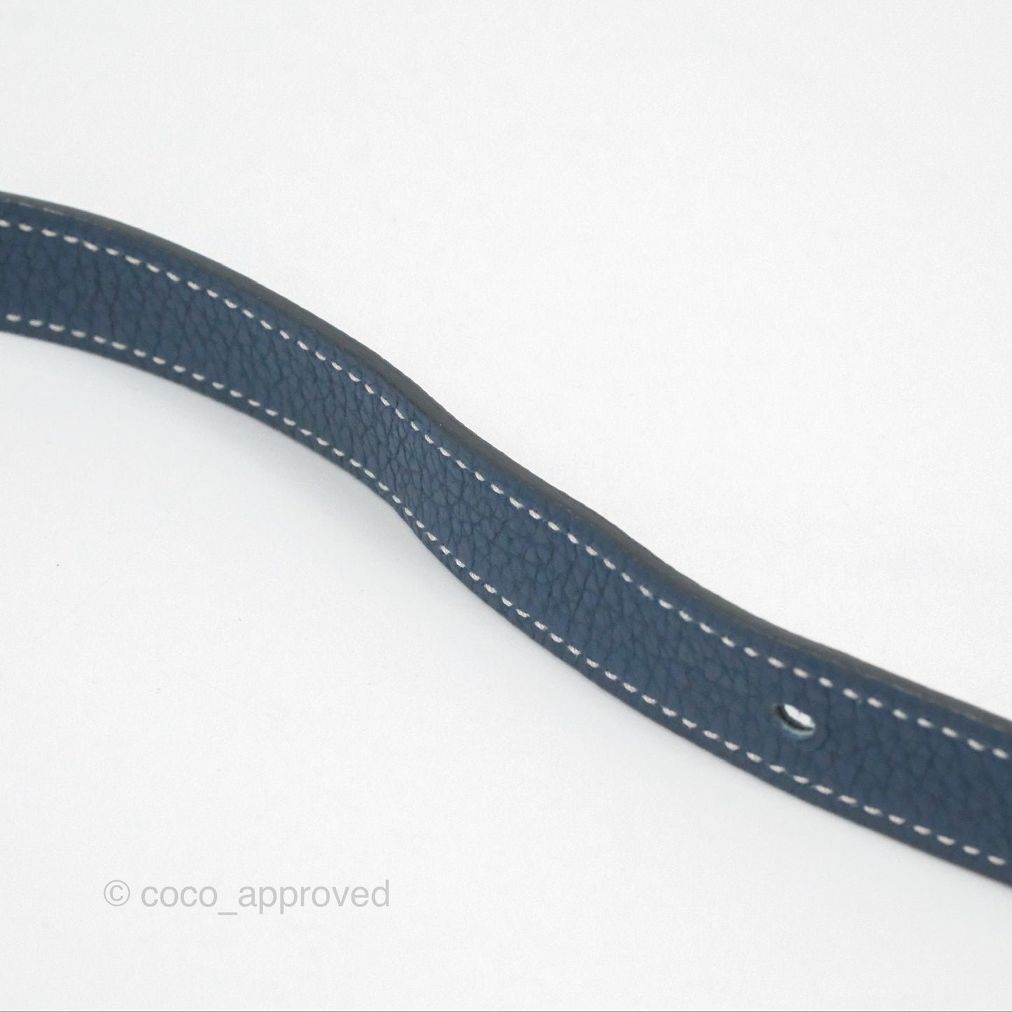 Hermès Halzan 31 Deep Blue S4 Clemence Palladium Hardware
