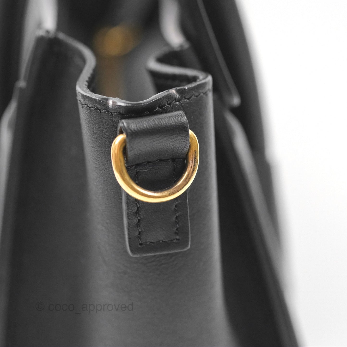 Celine Nano Luggage Bag Black Gold Hardware