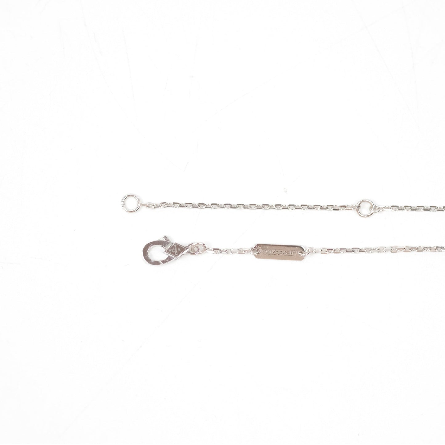 Van Cleef & Arpels Vintage Alhambra Pendant Guilloche White Gold