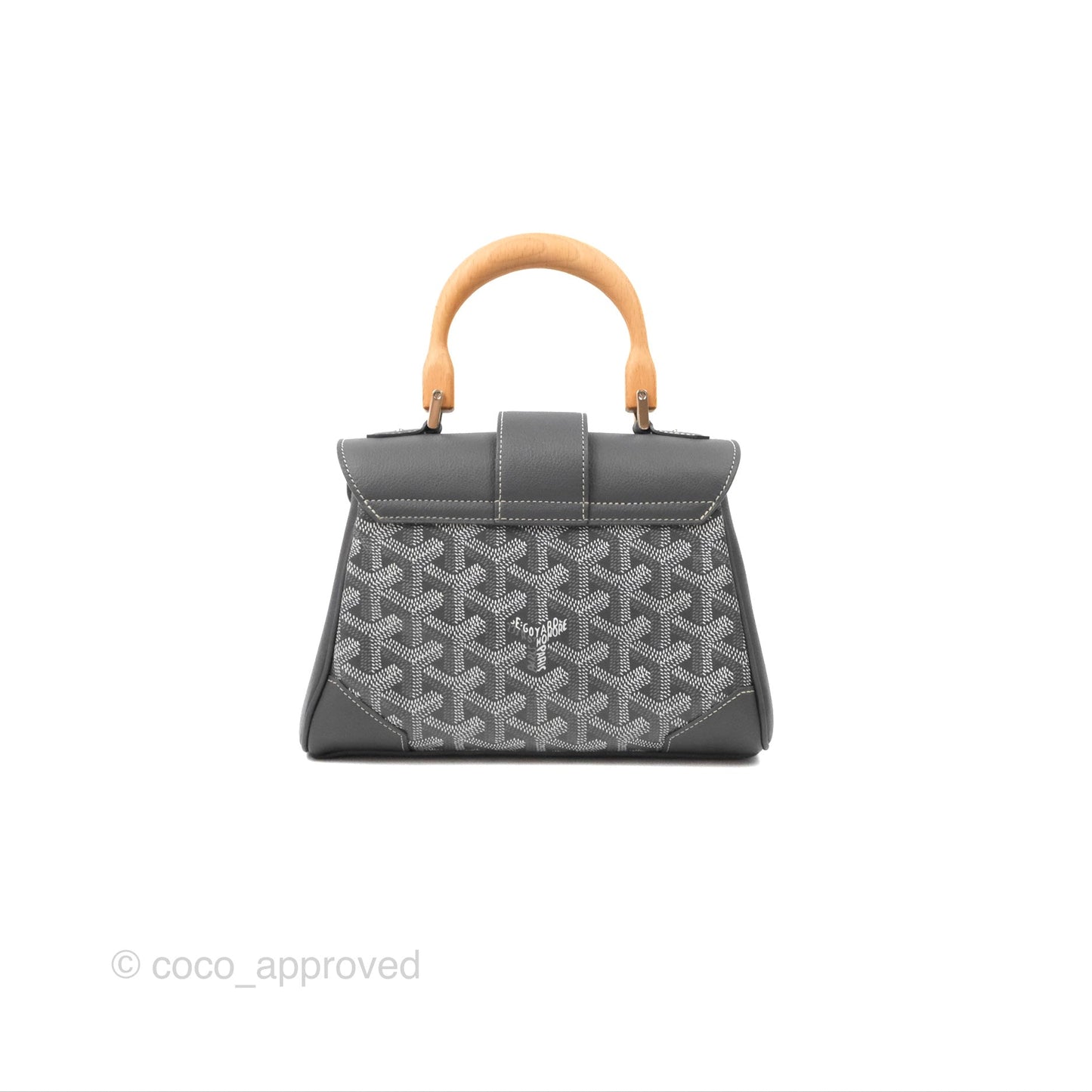 Goyard Saïgon Mini Bag Chevroches Calfskin Grey Silver Hardware
