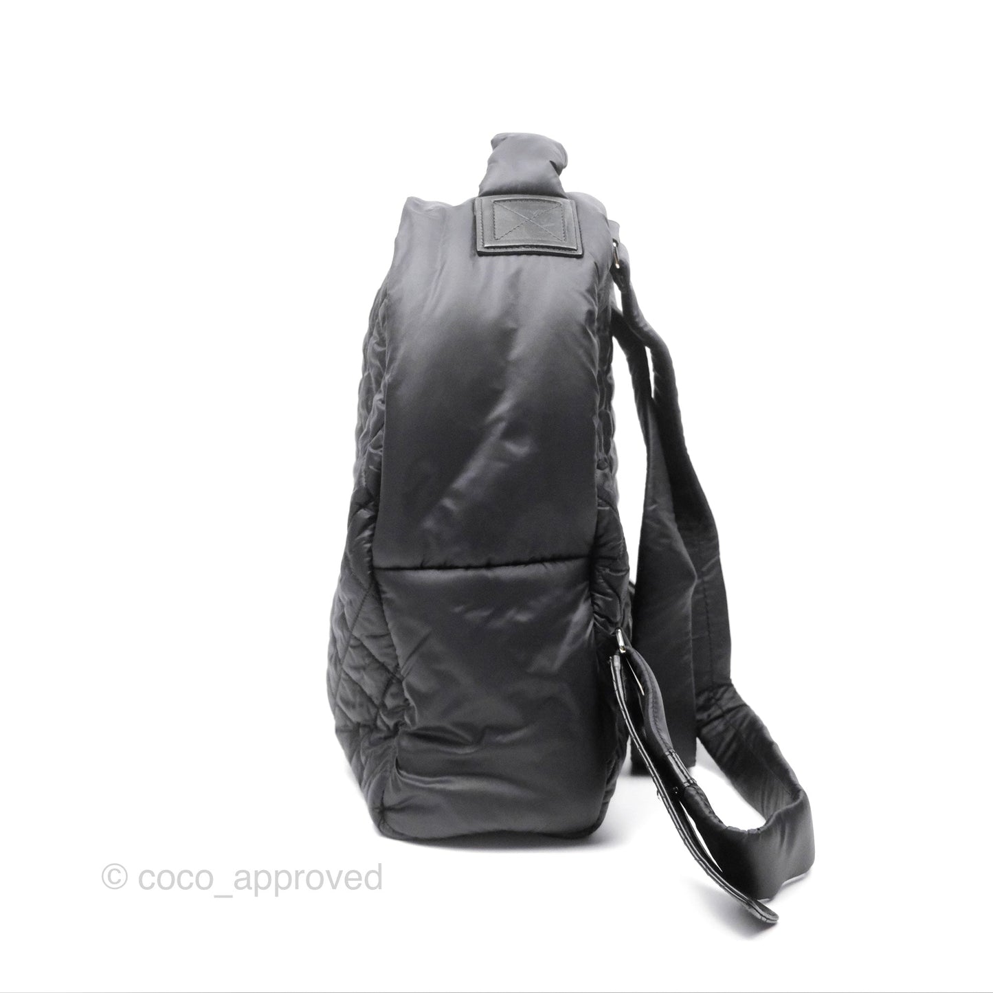 Chanel Coco Cocoon Backpack Black Nylon Silver Hardware
