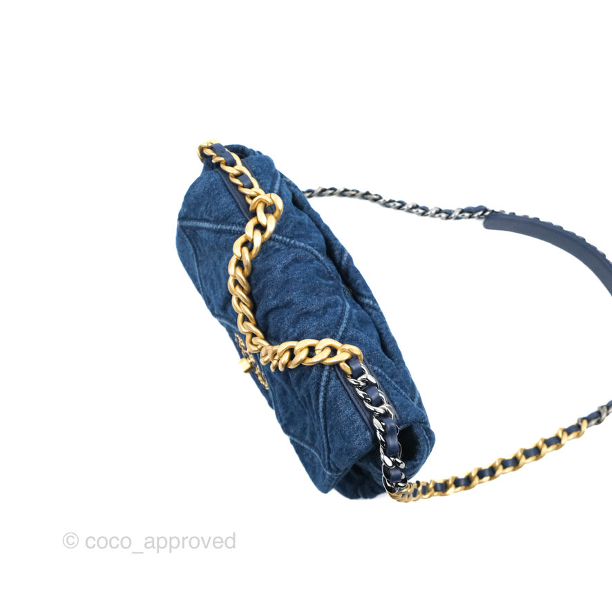 Chanel 19 Small Denim Mixed Hardware