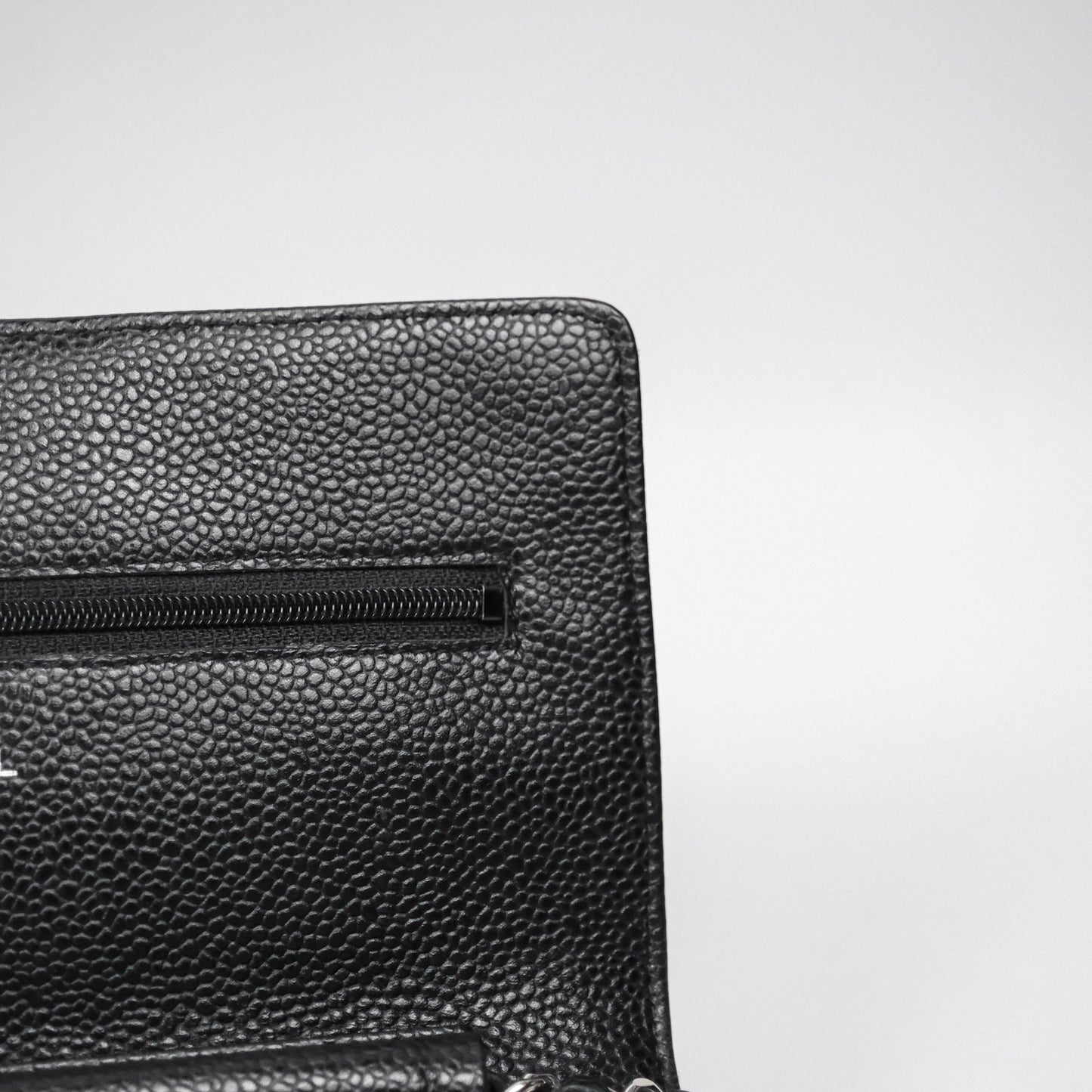 Chanel Quilted Classic WOC Black Caviar Silver Hardware