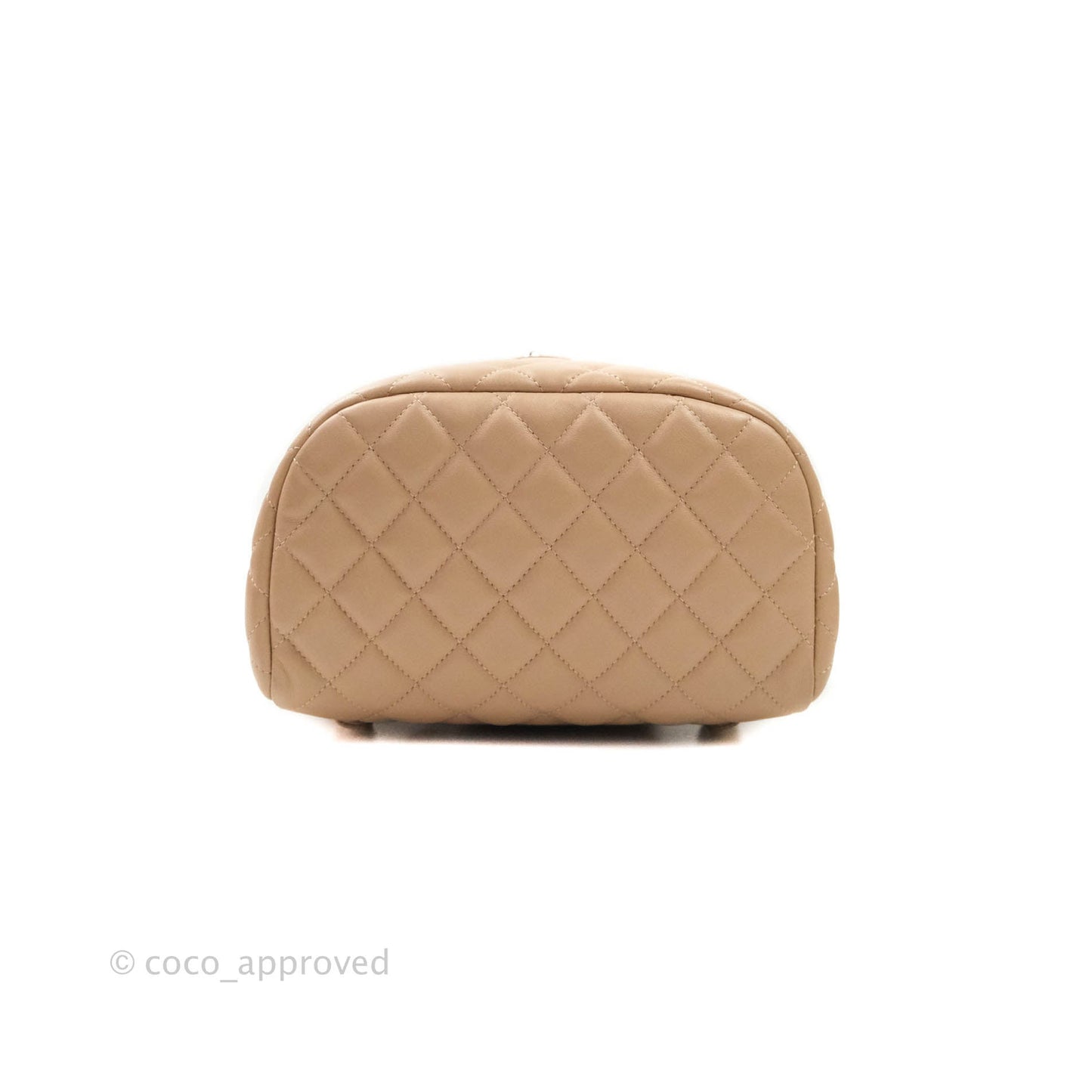 Chanel Quilted Small Urban Spirit Backpack Lambskin Beige Silver Hardware