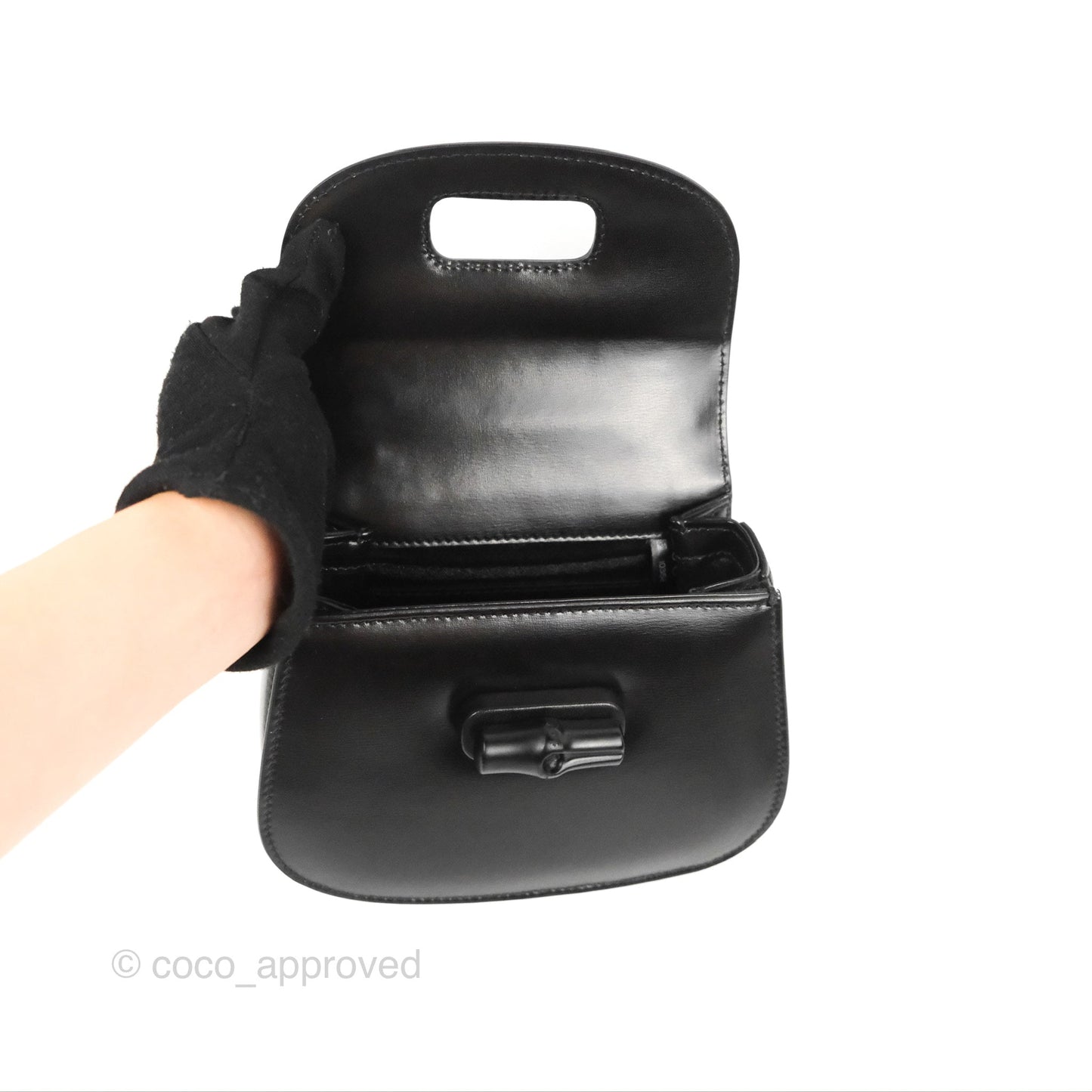 Gucci Bamboo 1947 Mini Top Handle Bag Black