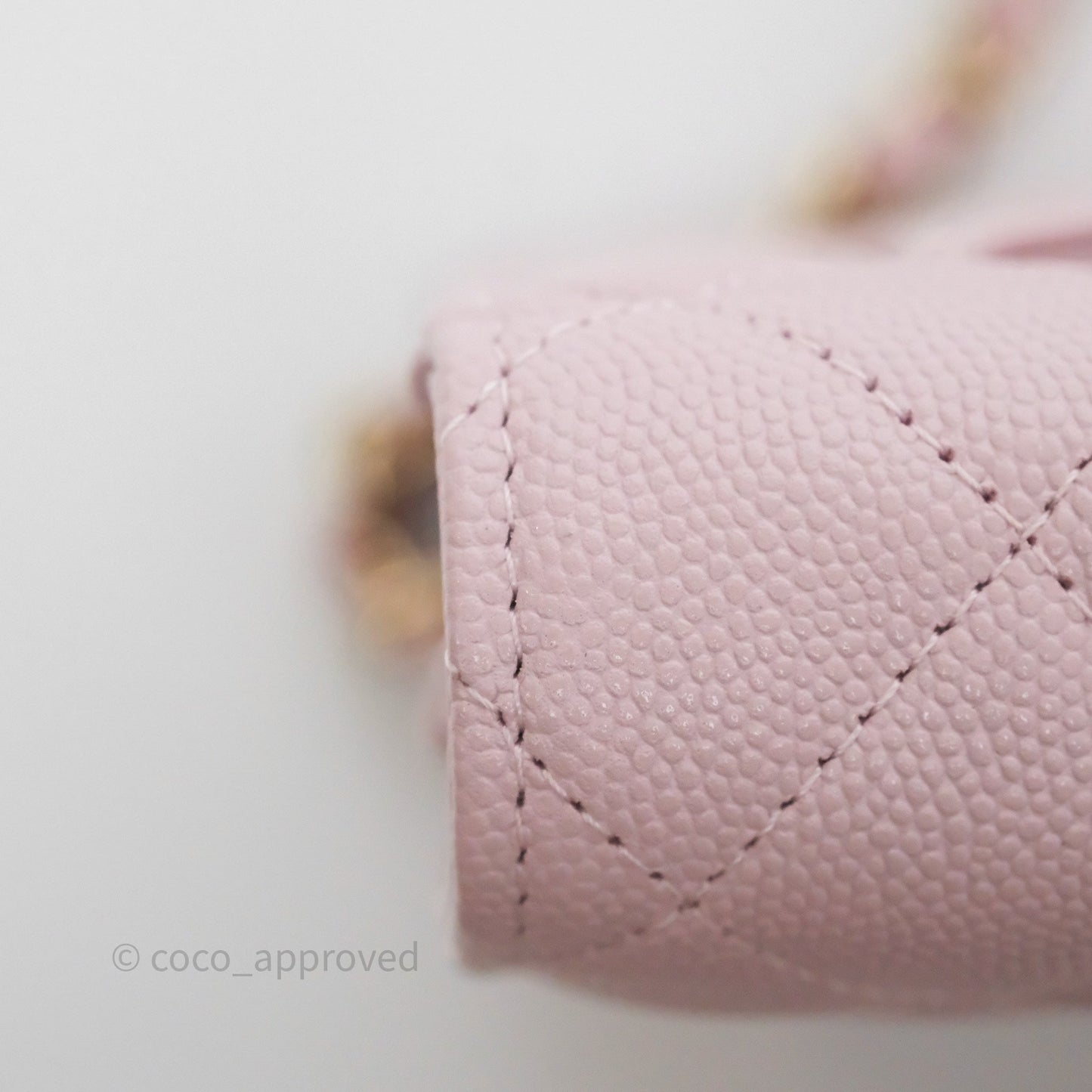 Chanel Classic Quilted Wallet On Chain WOC Pink Caviar Gold Hardware