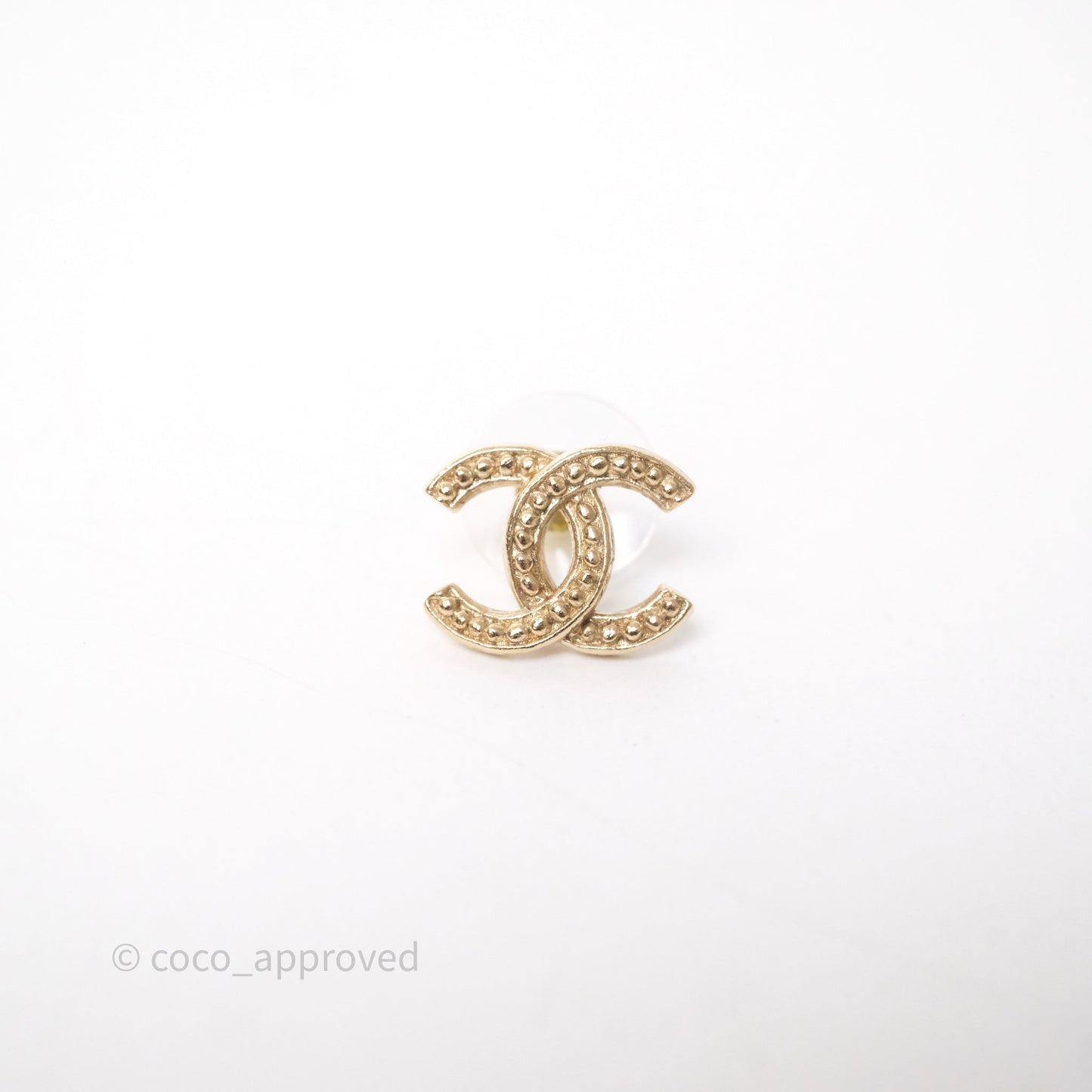 Chanel CC Earrings Gold Tone 21A