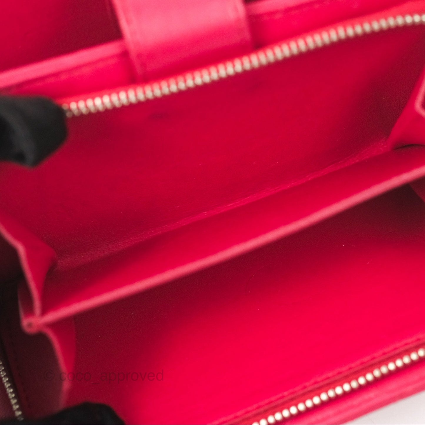 Chanel Quilted Classic French Wallet Lambskin Red Silver Hardware