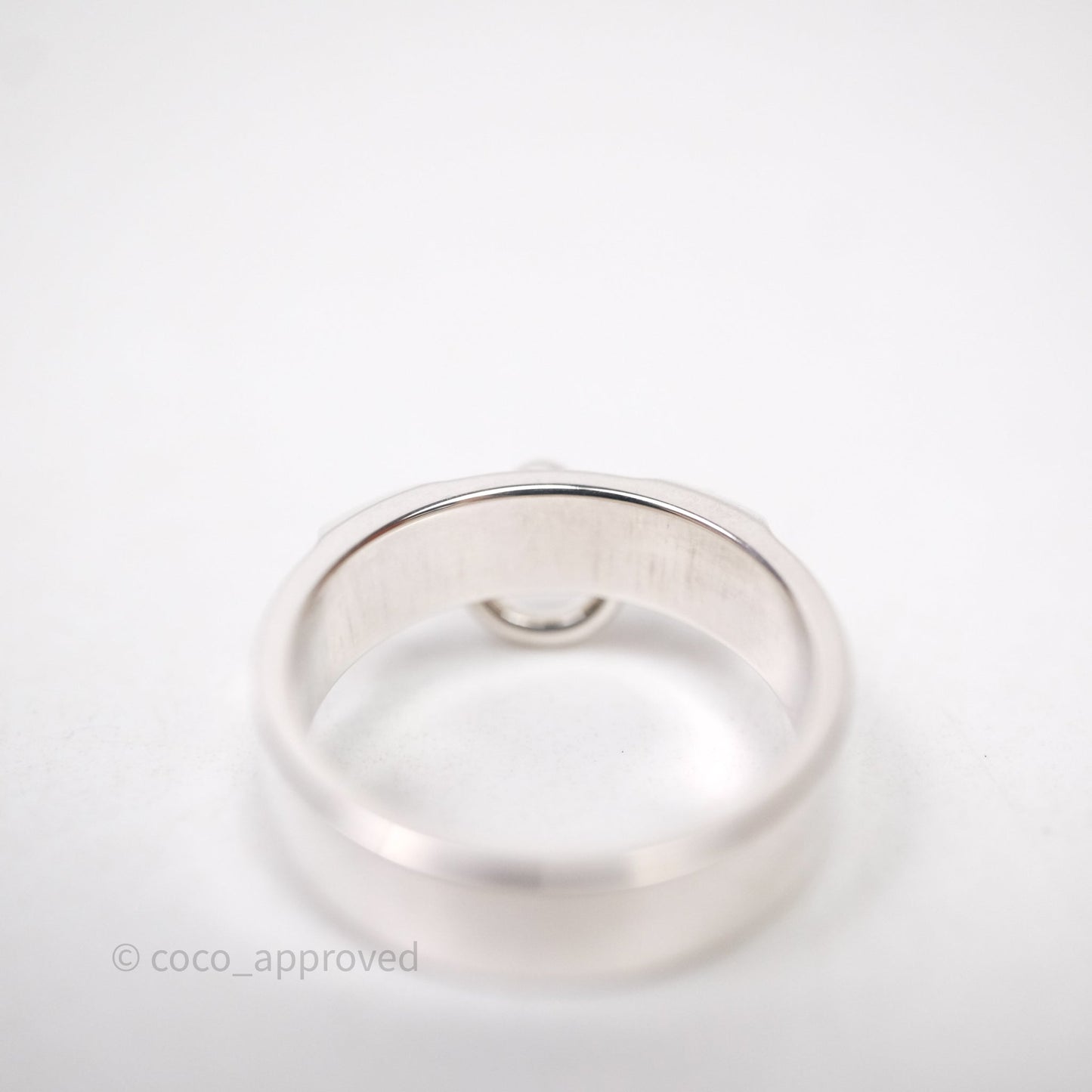 Hermes Collier de Chien Ring PM Sterling Silver Size 51