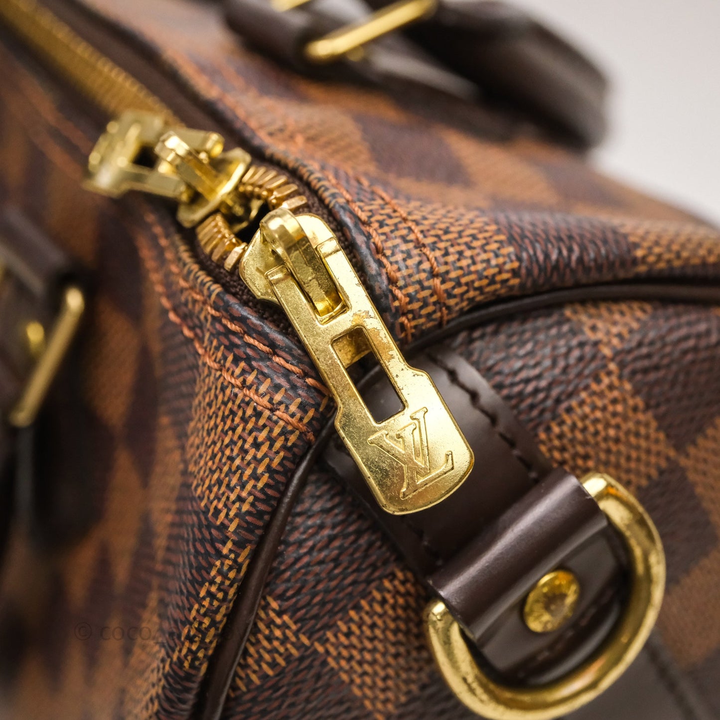 Louis Vuitton Speedy 25 Damier Canvas Gold Hardware
