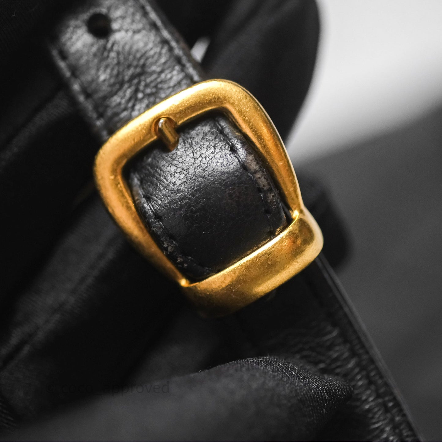 Chanel Vintage CC Duma Backpack Black Lambskin 24K Gold Hardware