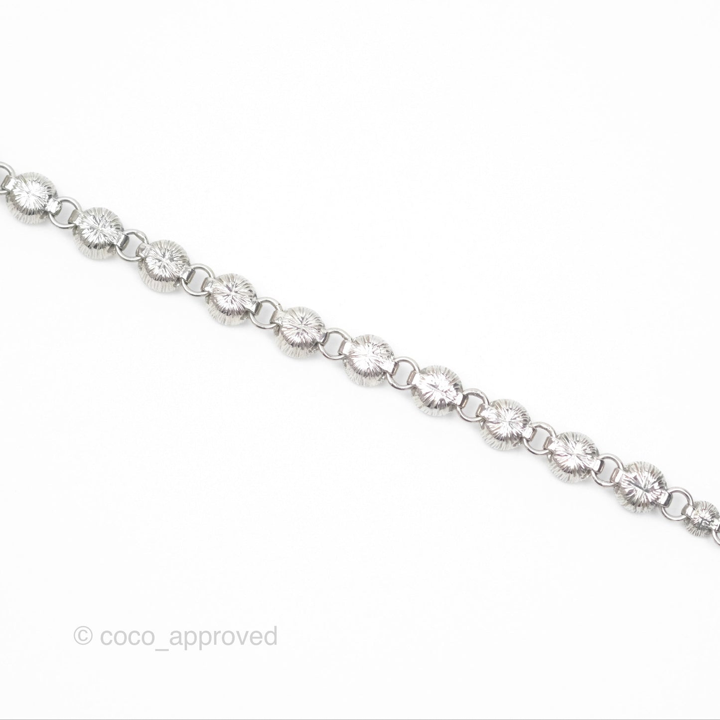 Chanel Crystal Pearl CC Necklace Choker Silver Tone 23S
